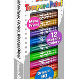 KwikStix Tempera Paint - 12 Metalix Colors