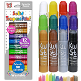 KwikStix Tempera Paint - 12 Metalix Colors