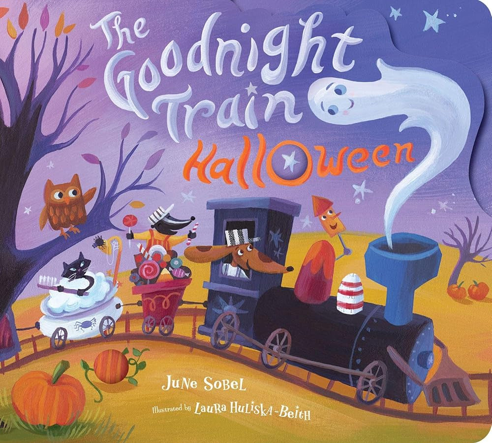 Goodnight Train Halloween Board Book: A Halloween Book for Kids (The Goodnight Train) cover image