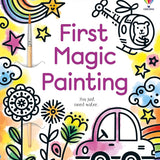 First Magic Painting: An Interactive No-Mess Activity Magic Painting Book for Preschool Kids, with Unicorns, Rockets, and Rainbows cover image