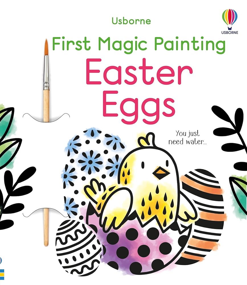 First Magic Painting Easter Eggs: A Fun Interactive Coloring Book for Toddlers with Waterproof Pages and Brush Control Practice cover image