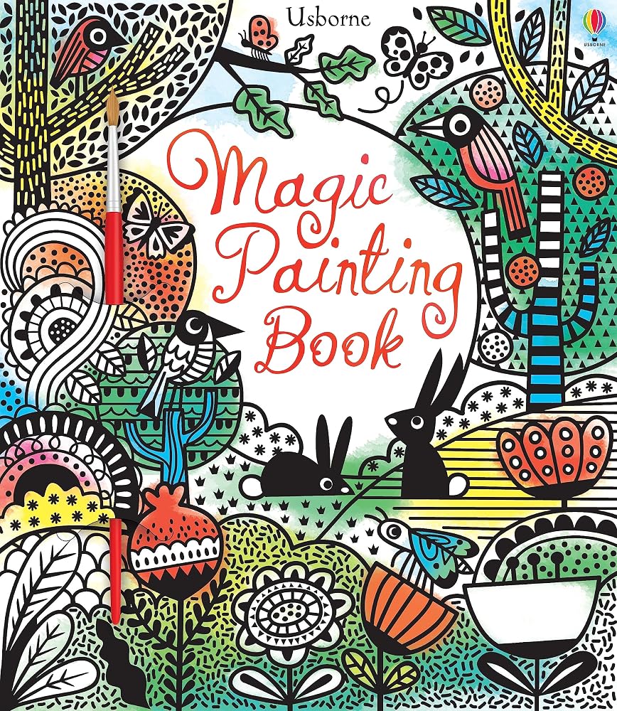 Magic Painting Book: Bring 16 Vibrant Illustrations to Life with Water Painting for Kids (Ages 5-8) cover image